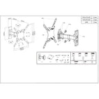 Manhattan 461399 soporte para TV 42" Negro