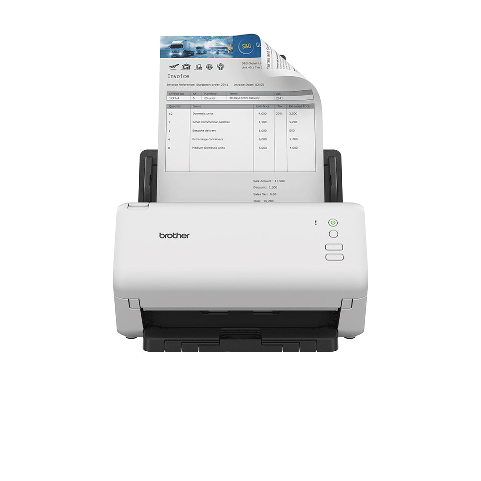 Brother ADS-4100 escaner Escáner con alimentador automático de documentos (ADF) 600 x 600 DPI A4 Negro, Blanco (2)