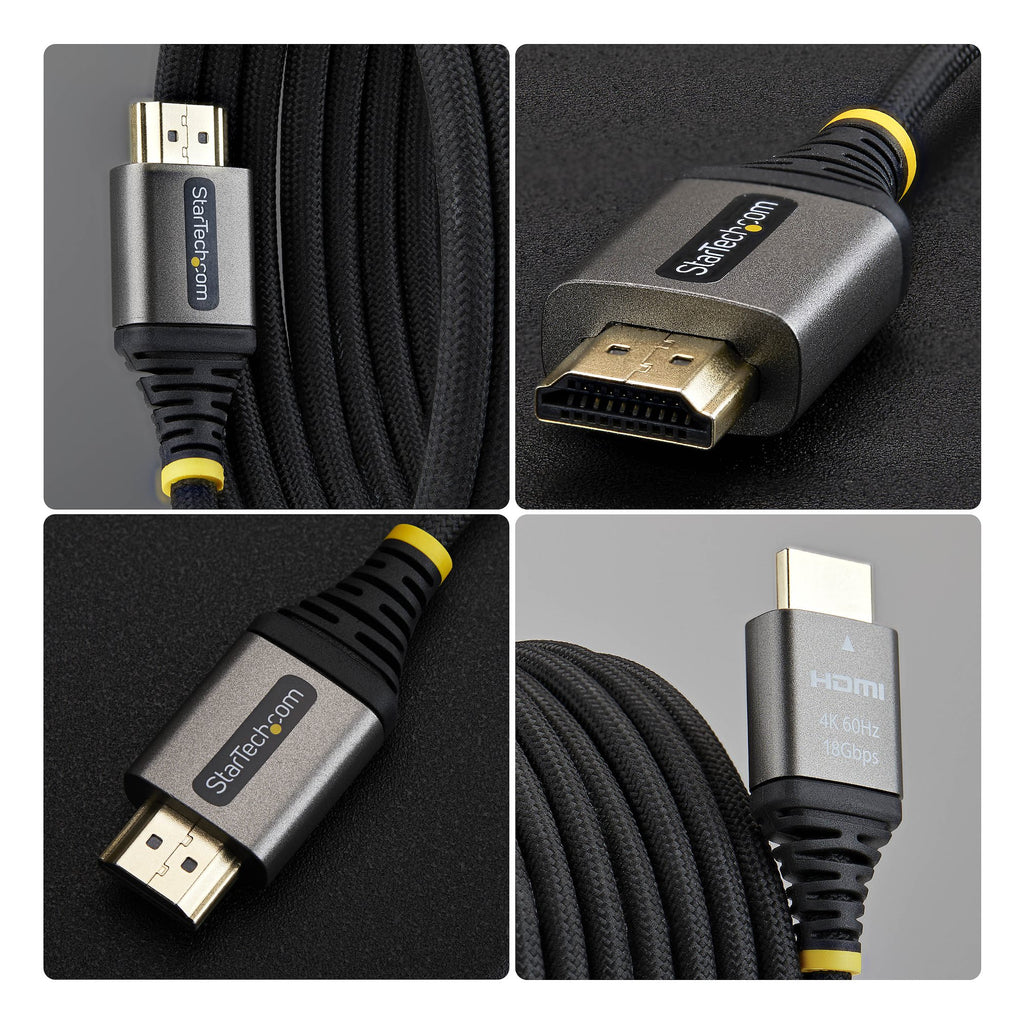 StarTech.com HDMI2-FLEX-4K60-3M cable HDMI HDMI tipo A (Estándar) Negro, Plata (3)