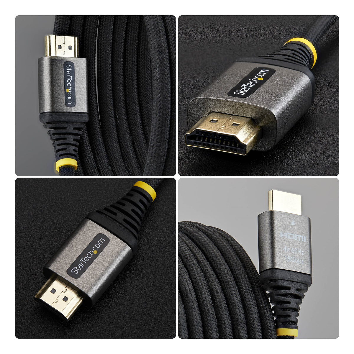 StarTech.com HDMI2-FLEX-4K60-3M cable HDMI HDMI tipo A (Estándar) Negro, Plata (3)