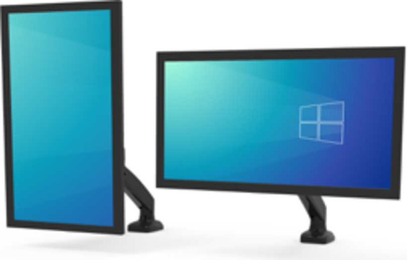Port Designs 901104 soporte de monitor 81,3cm Escritorio Negro (4)