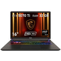 MSI Vector A16 HX A8WHG-062XES AMD Ryzen™ 9 8940HX Portátil 40,6 cm (16") Full HD+ 32 GB DDR5-SDRAM 1 TB SSD NVIDIA GeForce RTX 5070 Ti Wi-Fi 6E (802.11ax) FreeDOS Gris