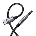 Ugreen 30633 cable de audio 1 m 3,5mm USB Tipo C Negro, Plata