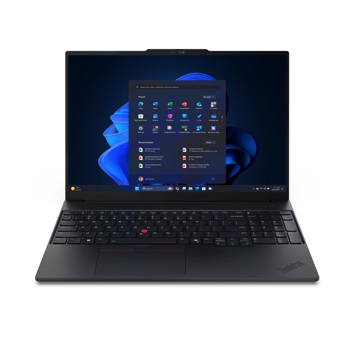 Lenovo ThinkPad E16 Gen 3 (Intel) Copilot+ PC Intel Core Ultra 7 258V Portátil 40,6 cm (16") WUXGA 32 GB LPDDR5x-SDRAM 512 GB SSD Wi-Fi 6E (802.11ax) Windows 11 Pro Negro Inglés (2)