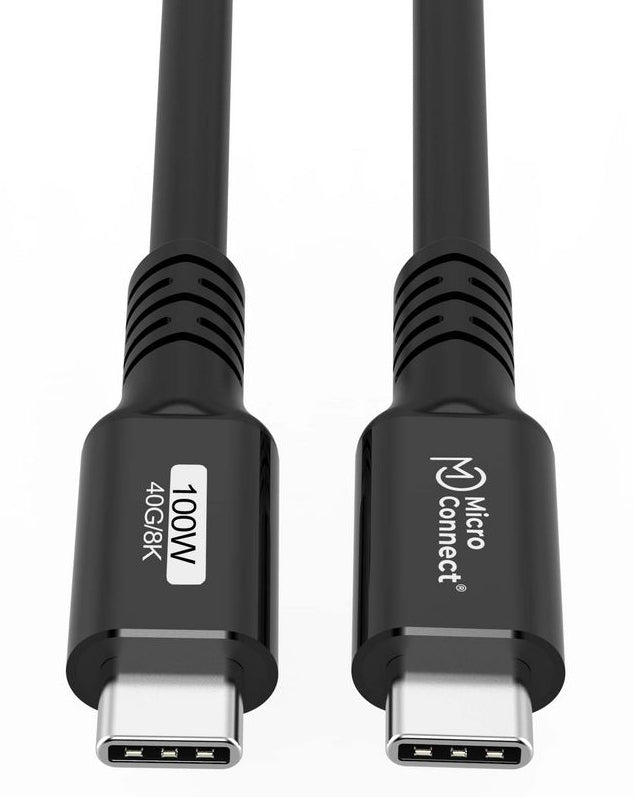 Microconnect USB4CC025 cable USB USB4 Gen 3x2 0,25 m USB C 100 W Negro (3)