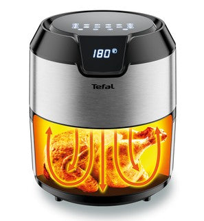 Tefal Easy Fry EY401D Sencillo 4,2 L Independiente 1500 W Freidora de aire caliente Negro, Acero inoxidable (3)