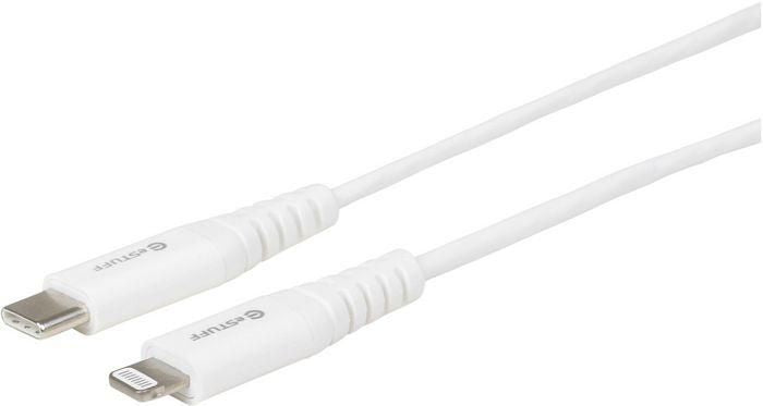 eSTUFF USB-C Lightning Cable MFI 2m White Blanco