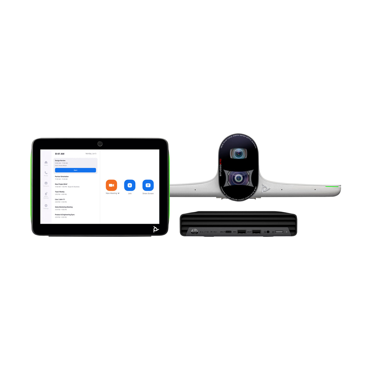 HP Poly 9C924AA - Poly Studio Large Room Bundle, Para salas de Zoom