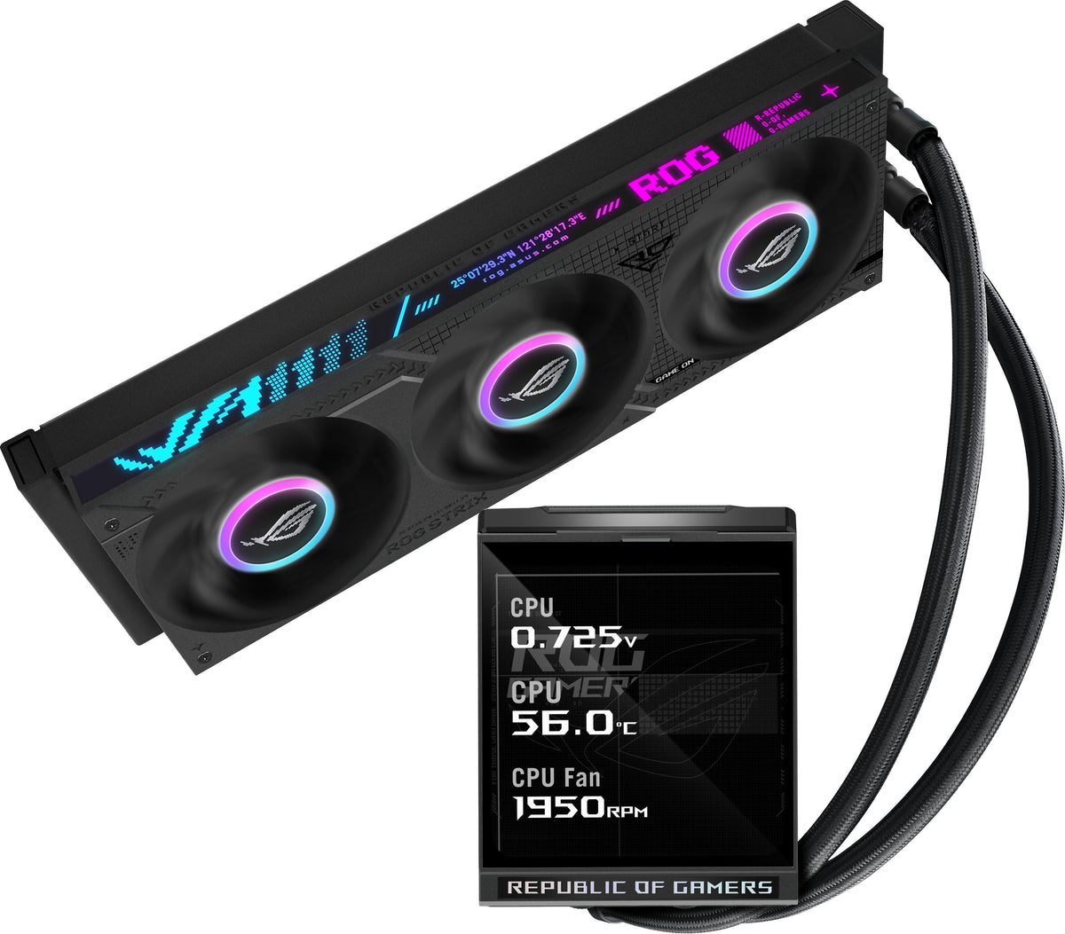 ASUS ROG Strix LC IV 360 ARGB LCD Procesador Sistema de refrigeración líquida todo en uno 12 cm Negro (2)