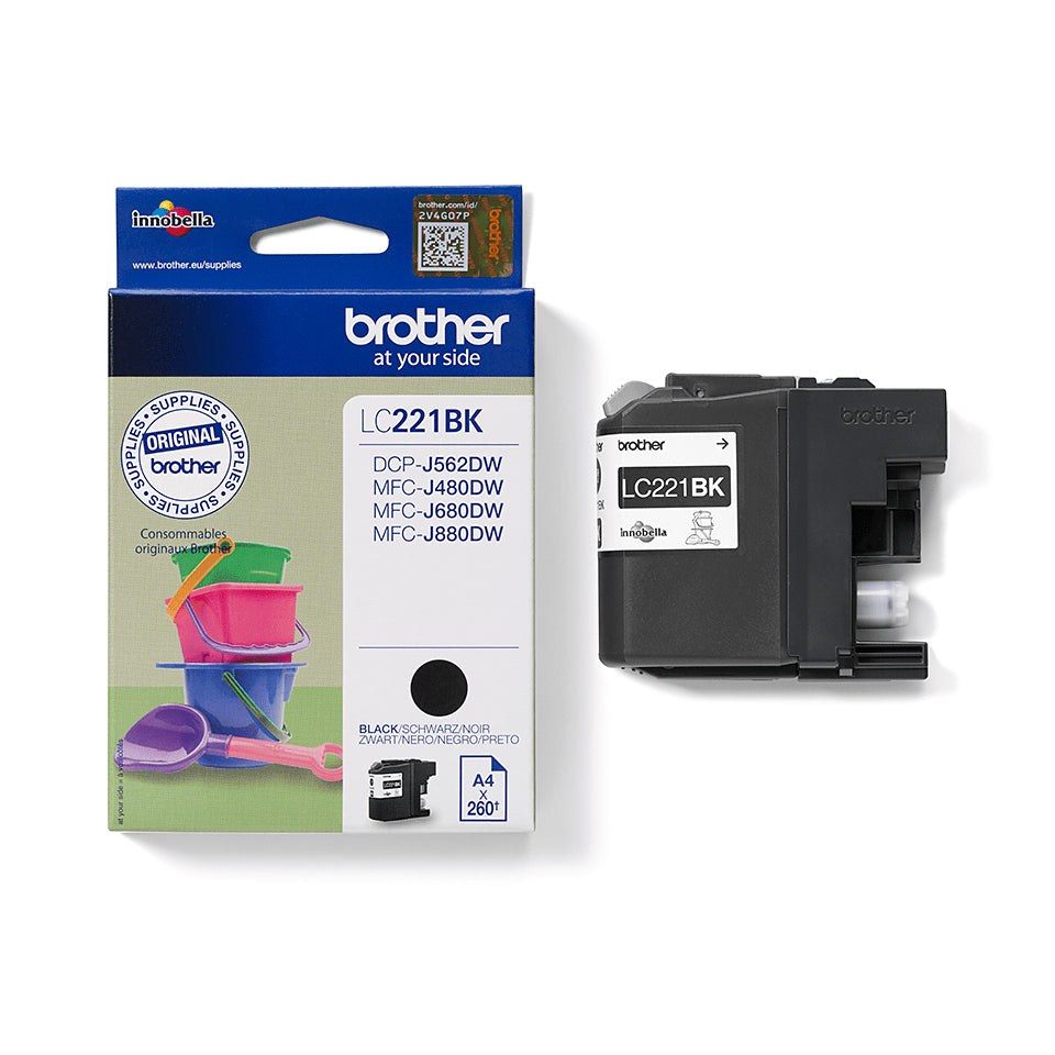 Brother LC221BK cartucho de tinta 1 pieza(s) Original Negro (6)