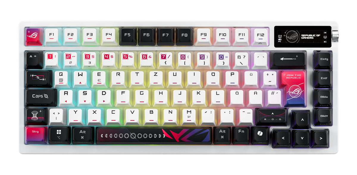 ASUS ROG Azoth X teclado Juego USB + RF Wireless + Bluetooth QWERTZ Blanco (3)