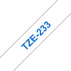 Brother TZE-233 cinta para impresora de etiquetas Azul sobre blanco (2)
