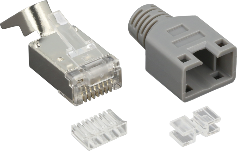 Conector RJ45 Cat 6a STP gris 100 unid.