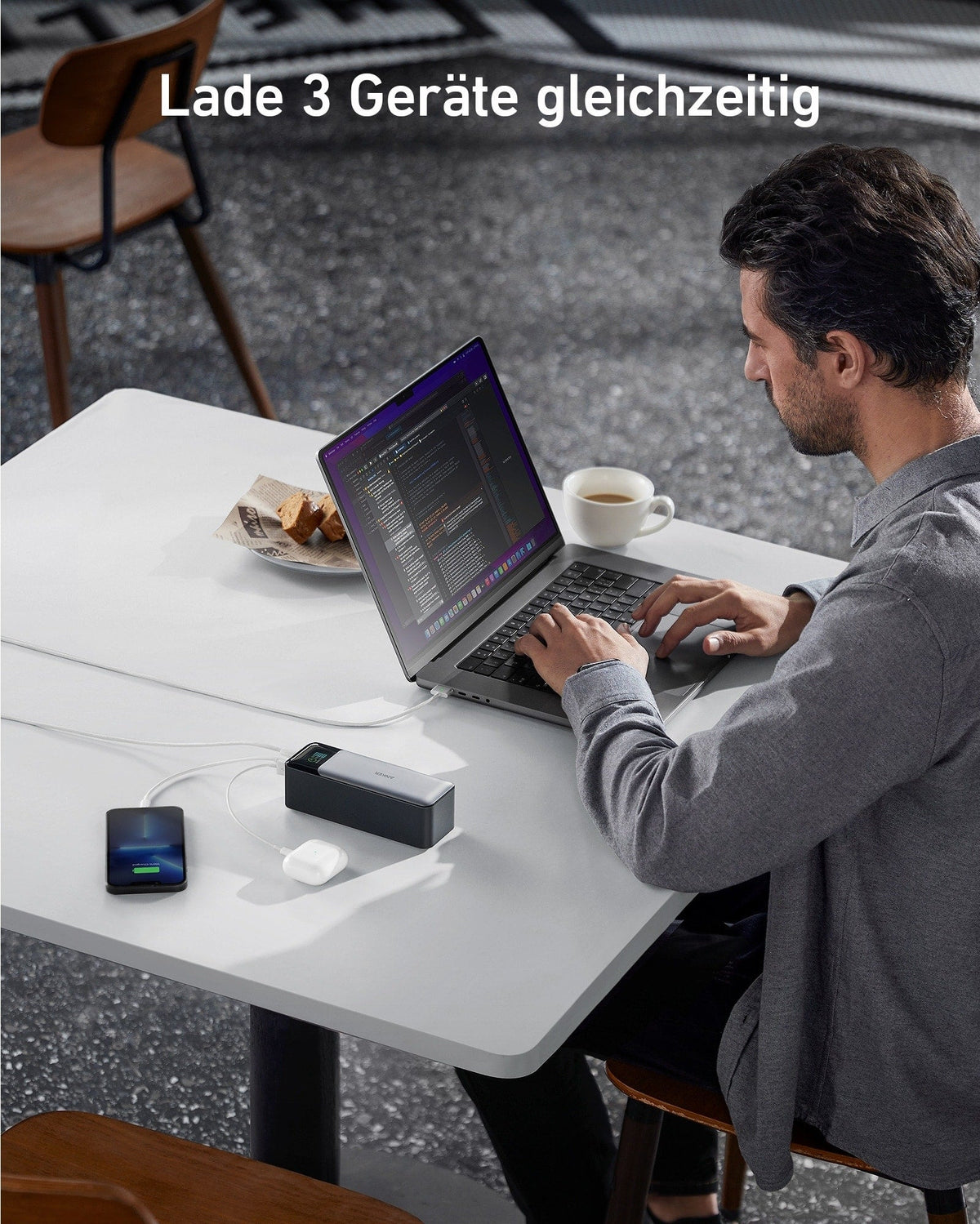 Anker 737 24000 mAh Negro, Plata