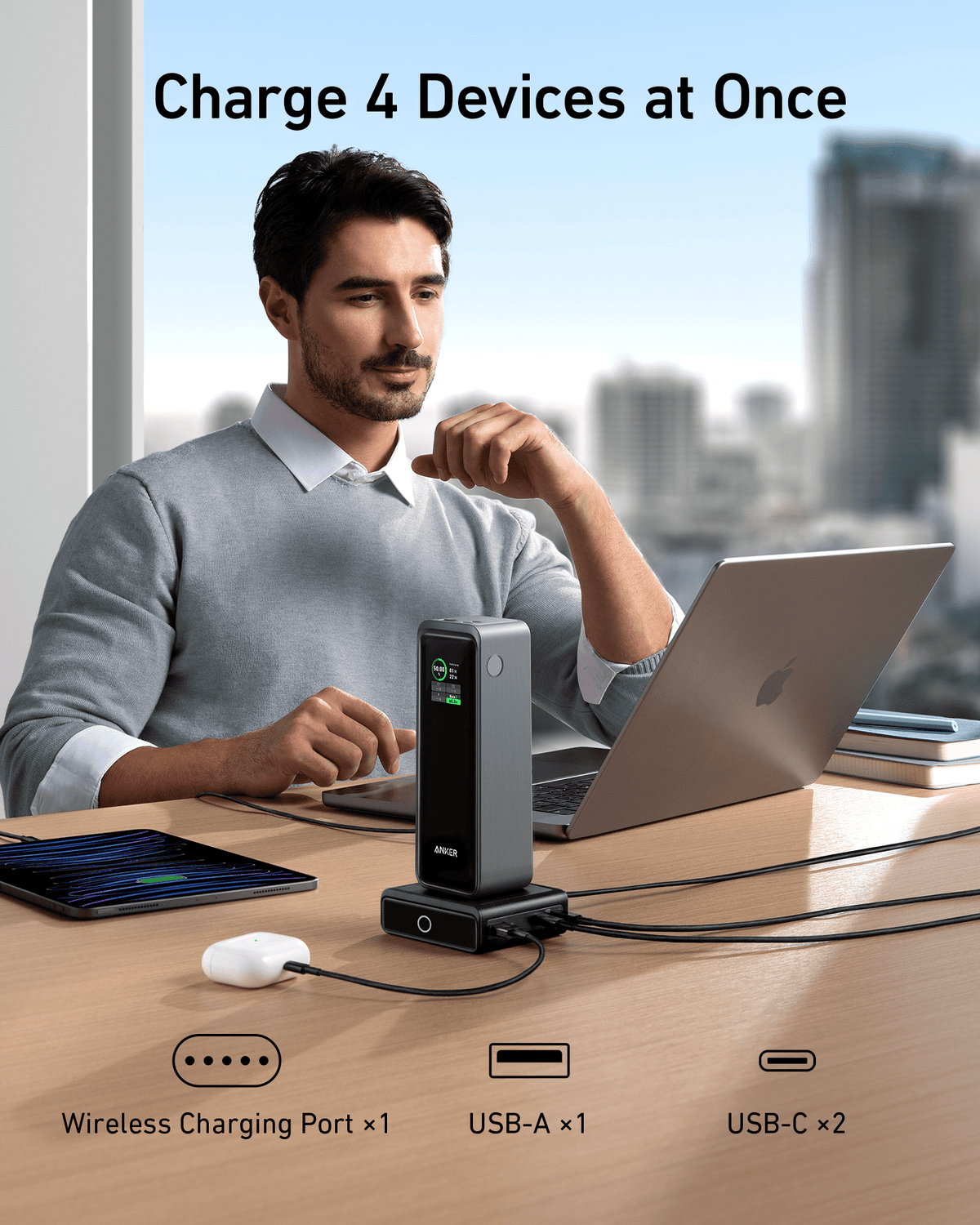 Anker Prime Universal Negro USB carga rápida Interior