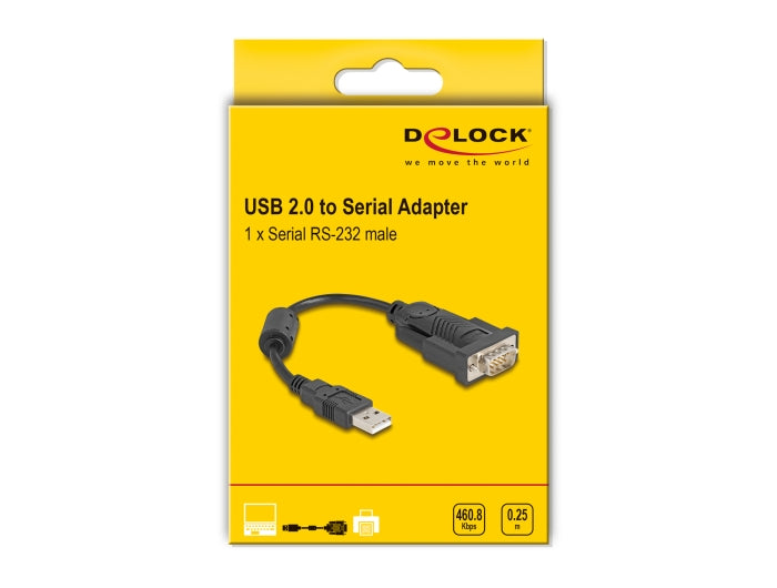 DeLOCK Adaptador USB 2.0 Tipo 1 x serie RS-232 D-Sub (2)