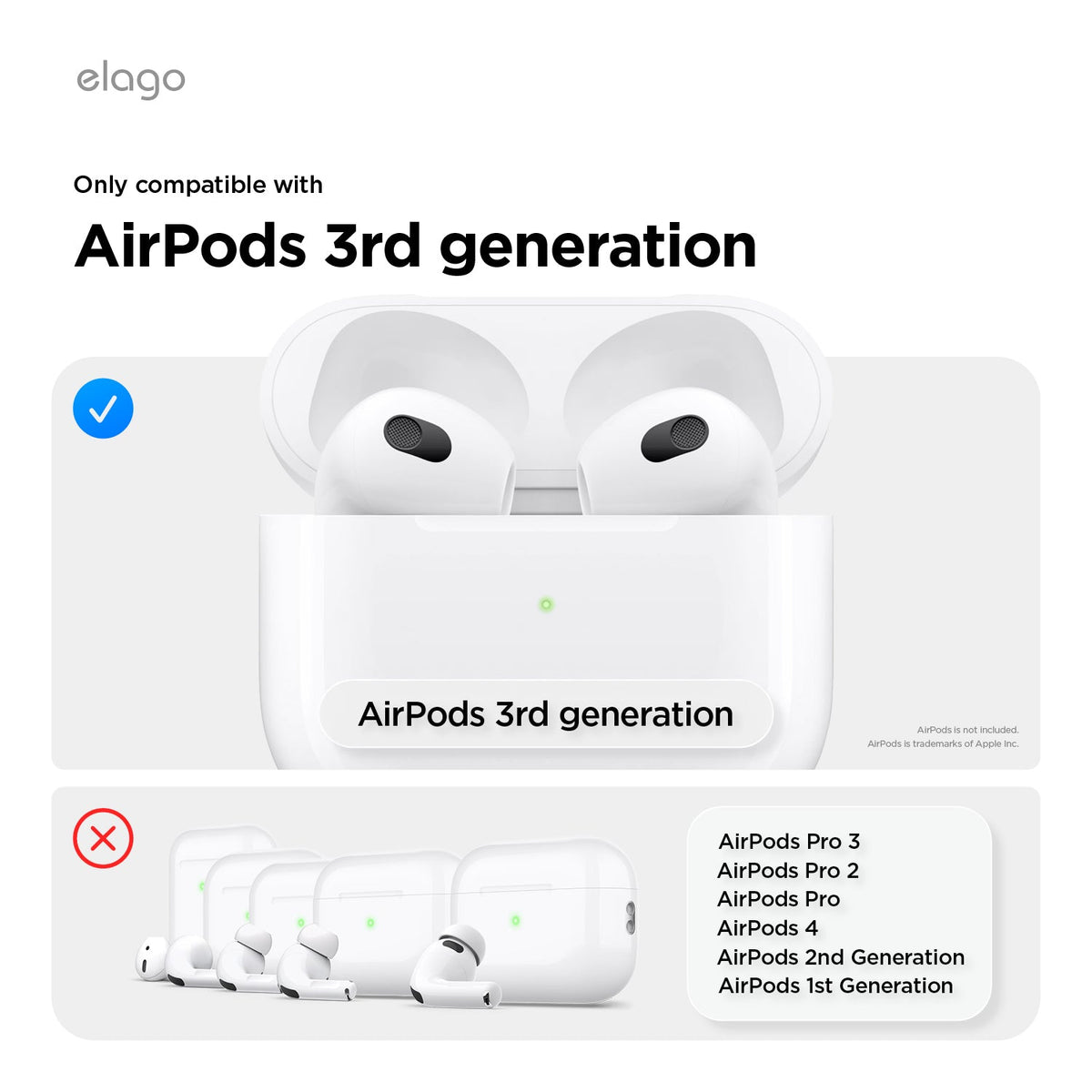 elago EDC funda para AirPods 3.ª gen. Negro (EAP3EDC-BK) (2)