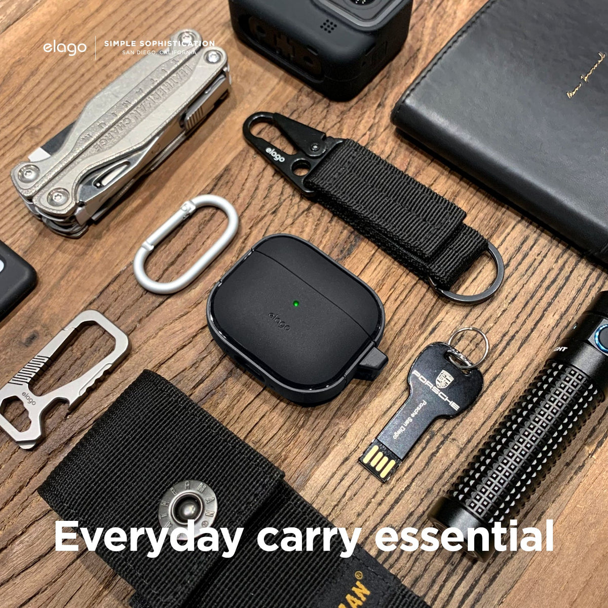 elago EDC funda para AirPods 3.ª gen. Negro (EAP3EDC-BK) (3)