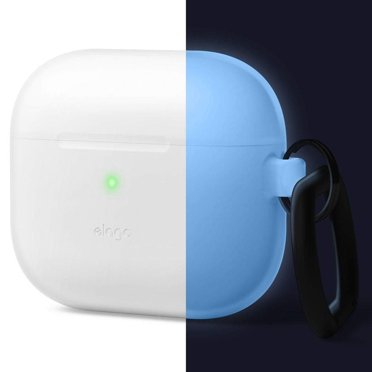 elago funda colgante de silicona para AirPods 3.ª gen. Nightglow (EAP3HG-HANG-LUBL)