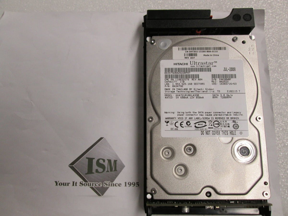 EMC 1 TB 3.5" 7.2K SATA AX-SS07-010-RFB – Reacondicionado