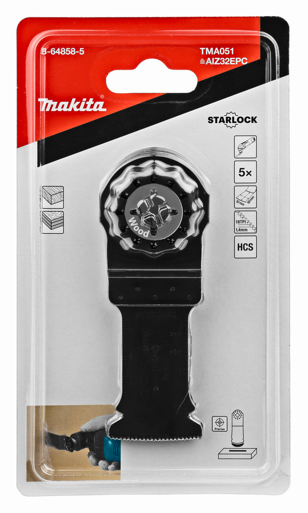 Starlock 32mm Wood Plunge Blades X5 (2)