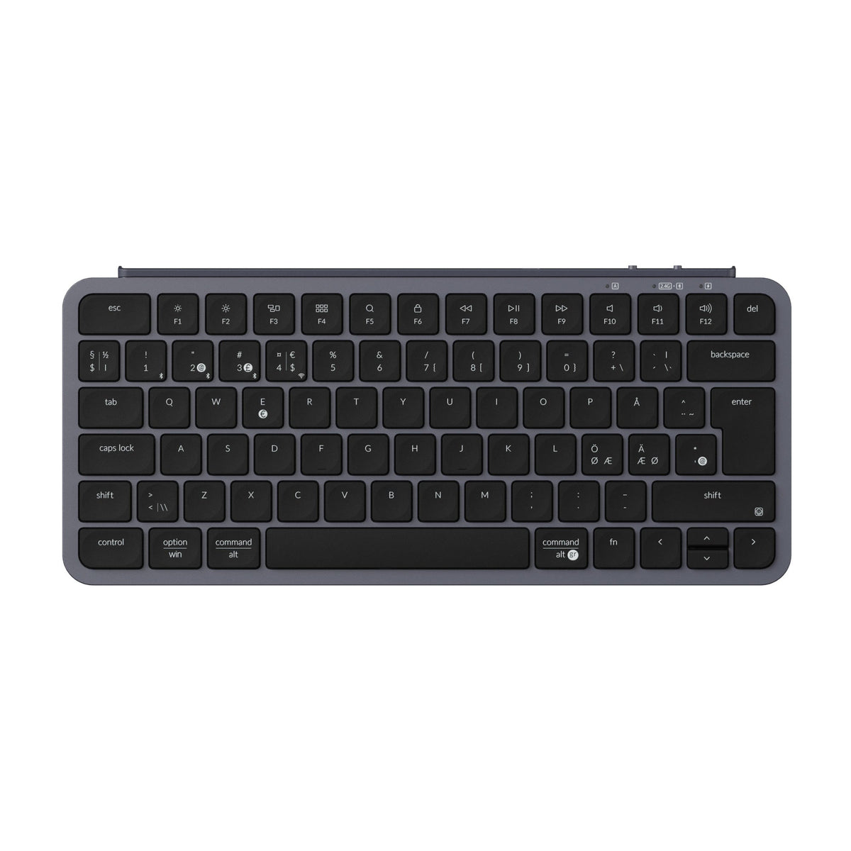 Keychron B1P-K1-BO teclado Hogar/Oficina USB + RF Inalámbrico + Bluetooth Gris