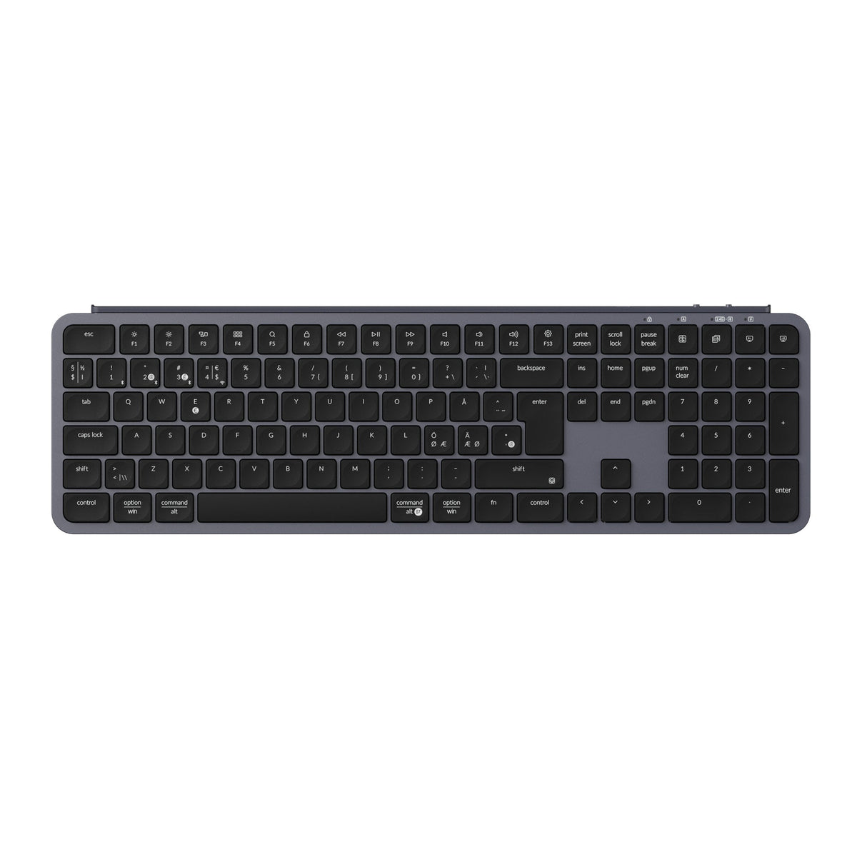 Keychron B6P-K1-BO teclado Hogar/Oficina USB + RF Inalámbrico + Bluetooth Gris