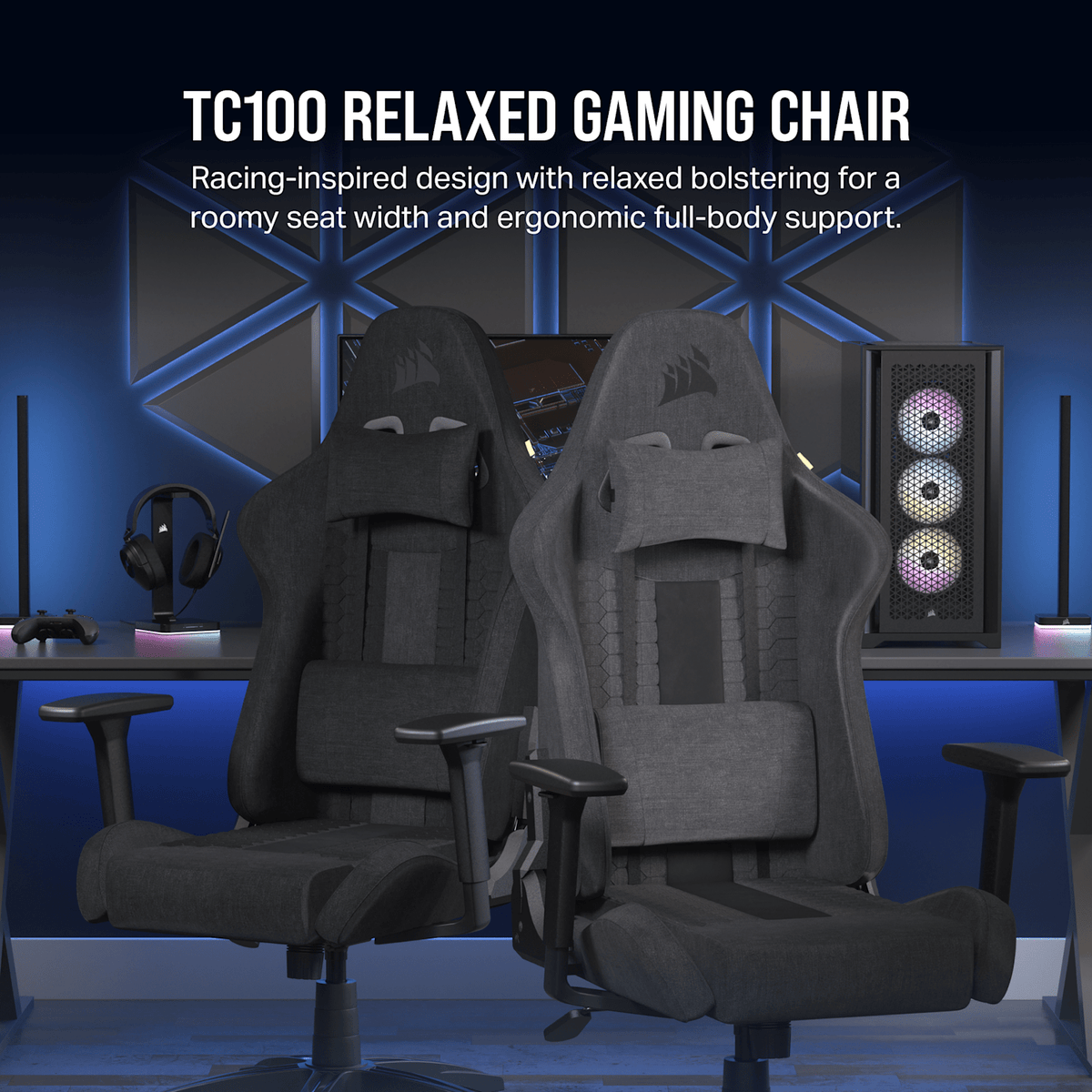CORSAIR TC100 RELAXED Gaming stol sort