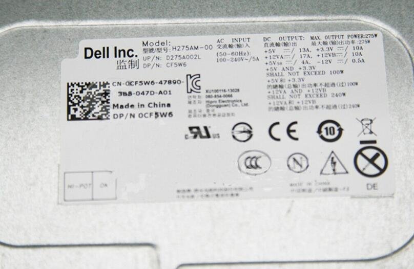 Dell 275W FUENTE DE ALIMENTACIÓN para CF5W6-RFB – Reacondicionado (2)