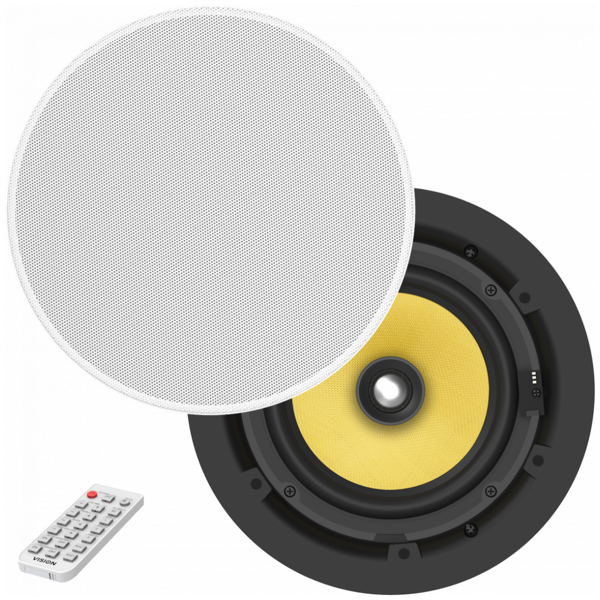 Vision CS-1900P - Par de altavoces de techo, amplificador integrado, 2 x 35w