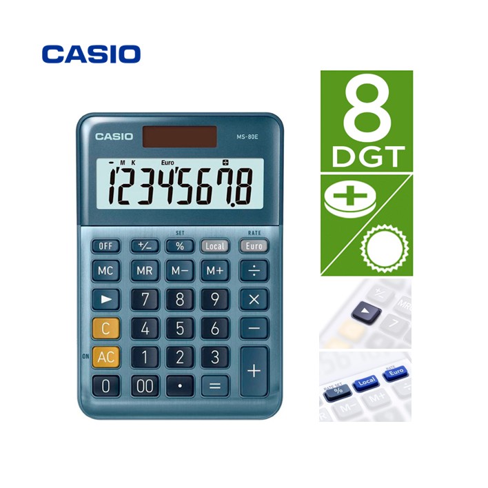 Casio MS-80E calculadora de bolsillo financiera Azul (3)