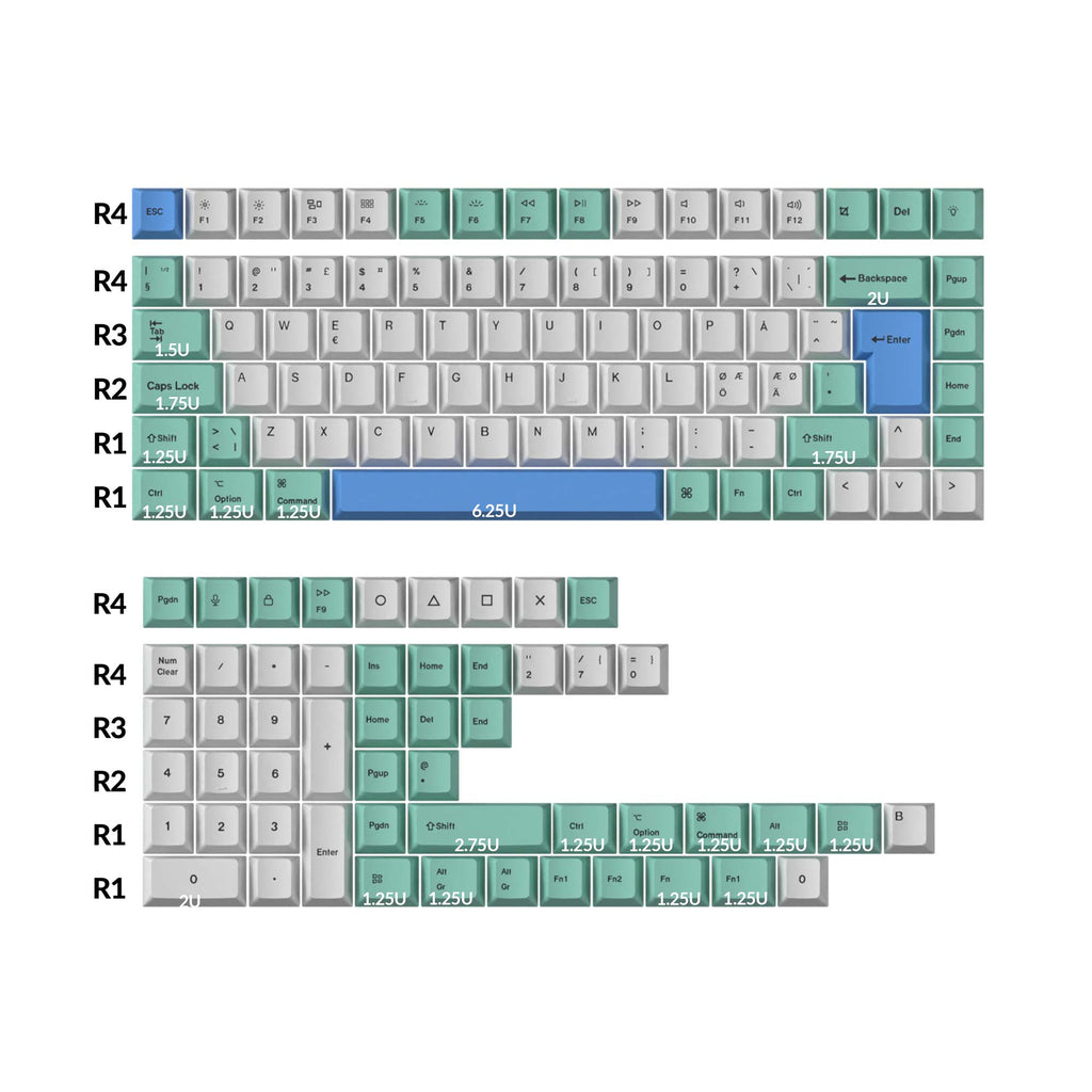 Keychron PBT Full Keycap Set - Iceberg