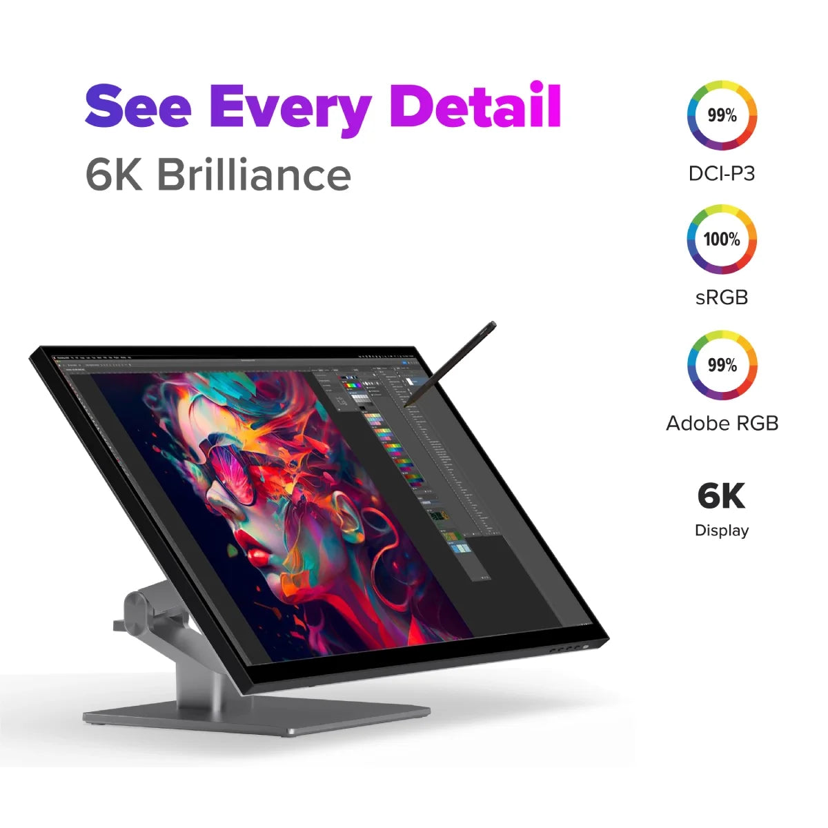 ALOGIC 32C6KPDTF monitor 81,3 cm 6016 x 3384 píxeles 6K Ultra HD LED pantalla