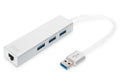 Digitus Hub USB 3.0 de 3 puertos y adaptador LAN Gigabit