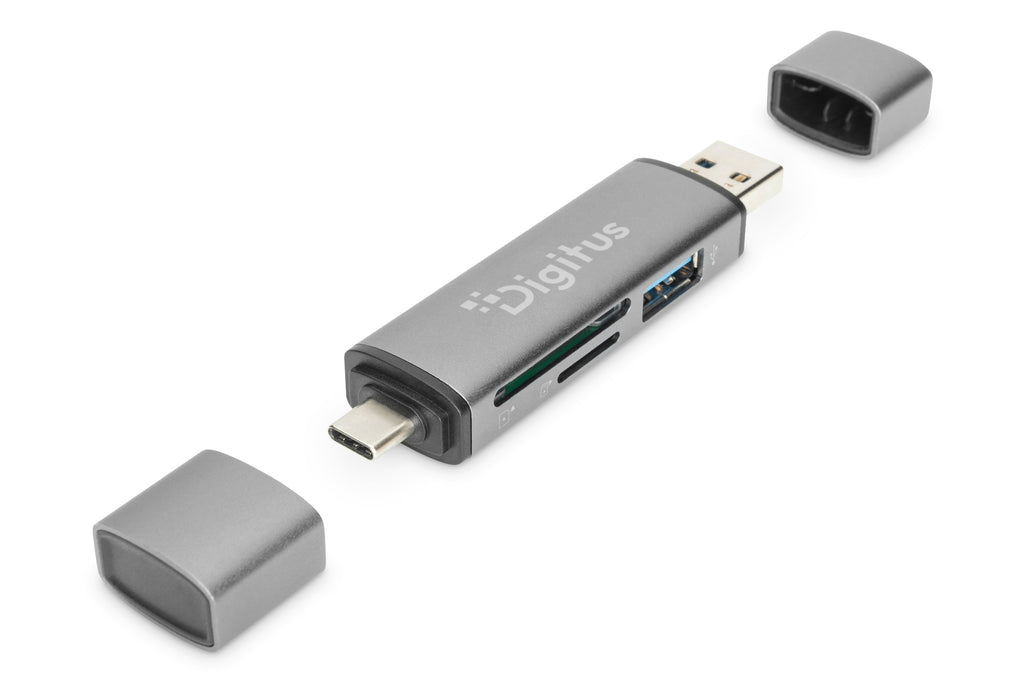 Digitus lector de tarjetas doble y hub USB-C / USB-A