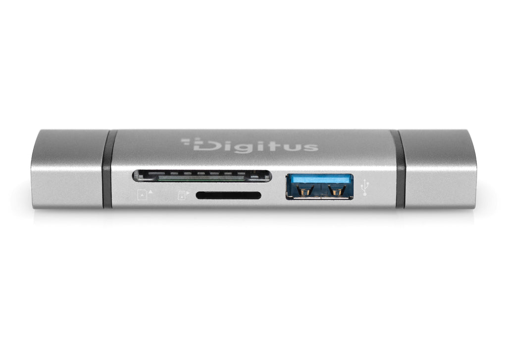 Digitus lector de tarjetas doble y hub USB-C / USB-A