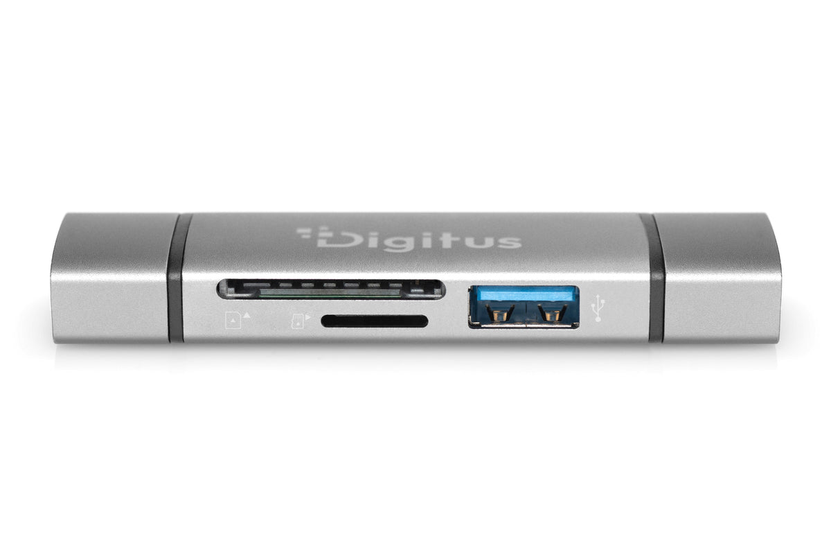 Digitus lector de tarjetas doble y hub USB-C / USB-A