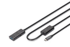 Digitus Active USB 3.2 Gen1 5G extension cable, USB-C - USB-A, 10m