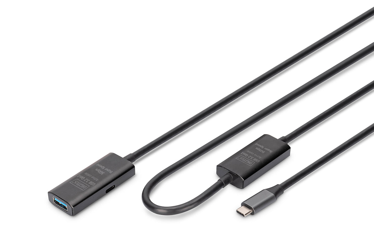 Digitus Active USB 3.2 Gen1 5G extension cable, USB-C - USB-A, 10m