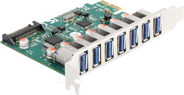DeLOCK Tarjeta PCI Express x1 7 x USB 5 Gbps