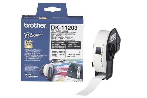 Brother DK-11203 cinta para impresora de etiquetas Negro sobre blanco