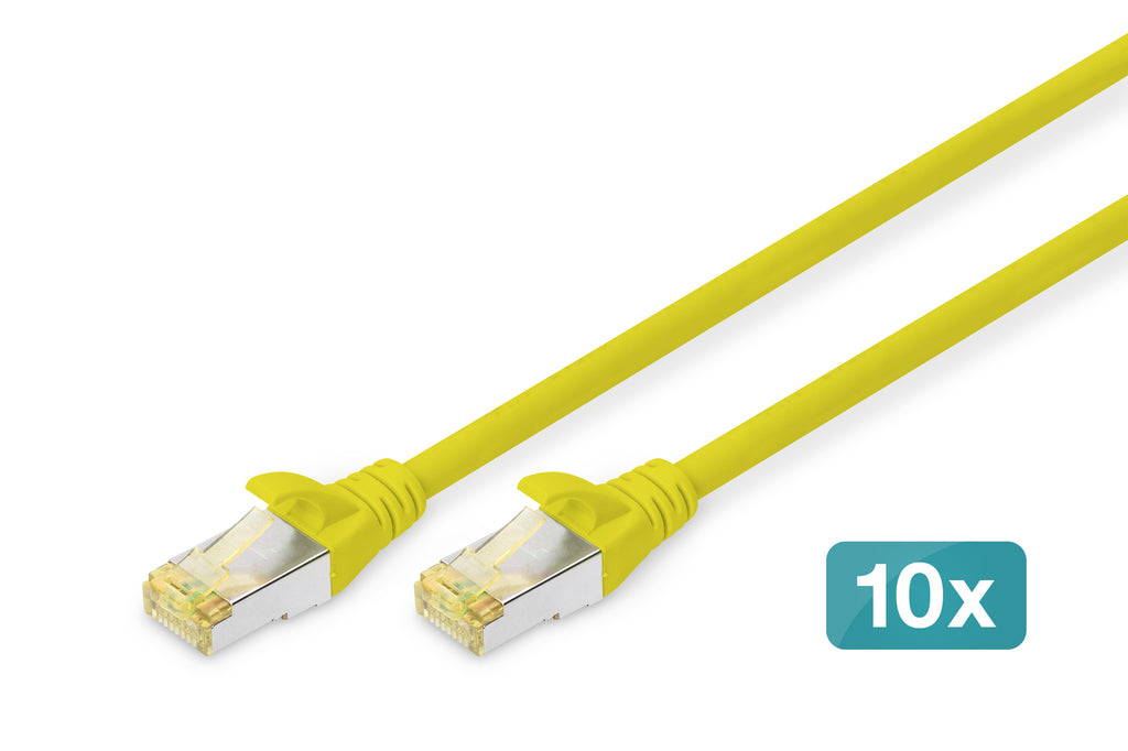 Digitus CAT 6A S/FTP patch cable, 10 pieces (DK-1644-A-020-Y-10)