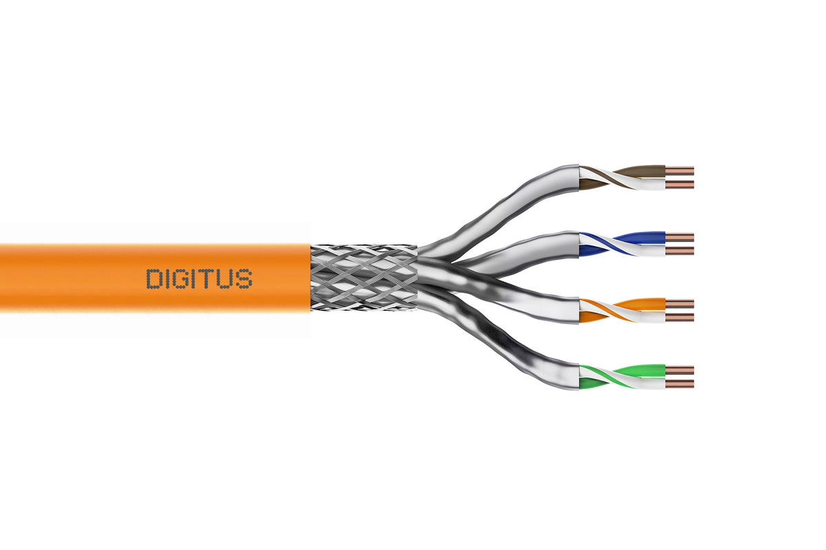 Digitus CAT 7 S-FTP data cable - installation cable, 25 m, simplex, Dca-s2,d1,a1