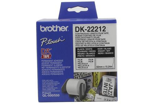 Brother DK-22212 cinta para impresora de etiquetas Negro sobre blanco