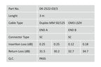 Digitus Fiber Optic Multimode Patch Cord, OM 3, SC / SC