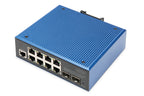 Digitus Conmutador Industrial Gigabit Ethernet PoE gestionado L2 de 8+2 puertos