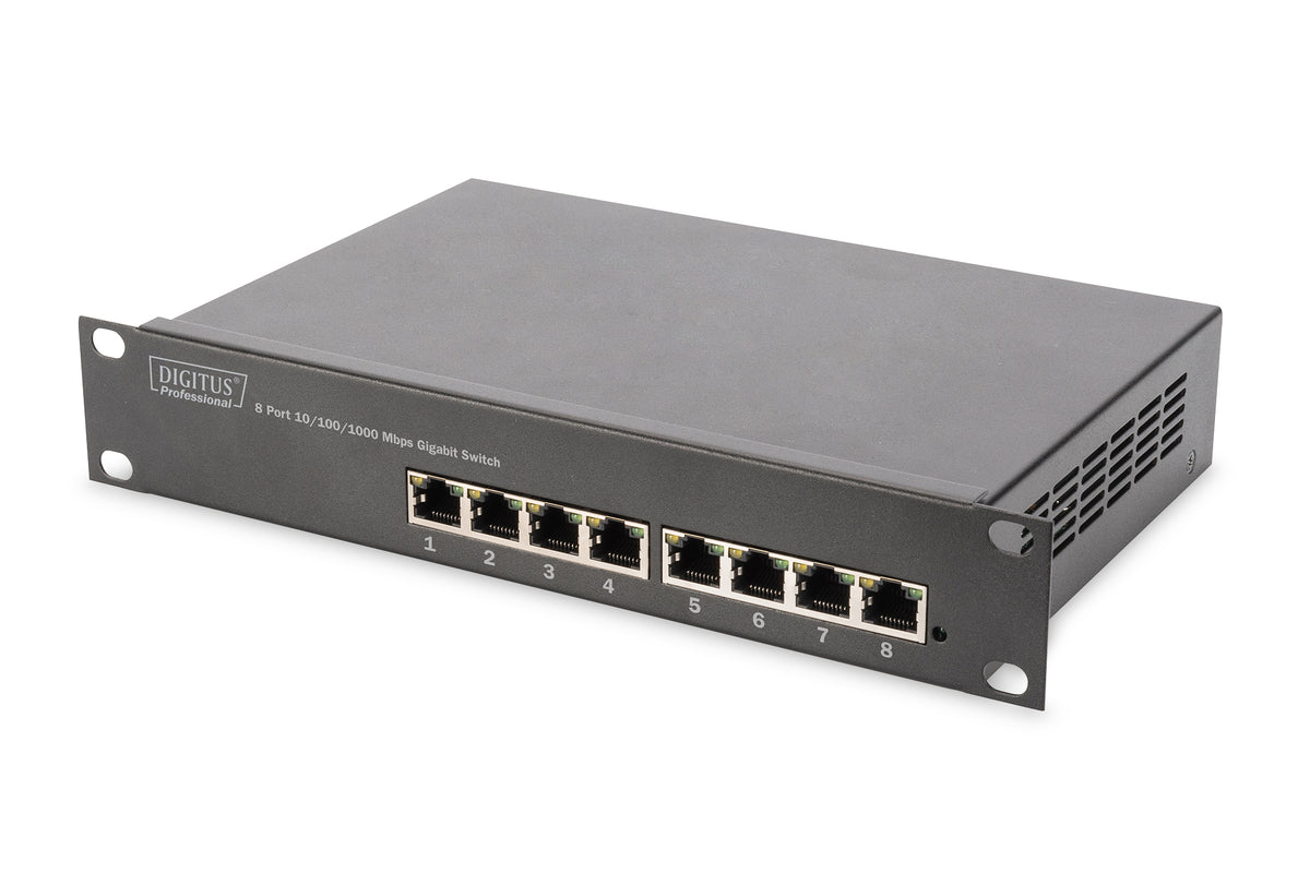 Digitus Conmutador Ethernet 10 Gigabit, 8 Puertos, No Gestionado