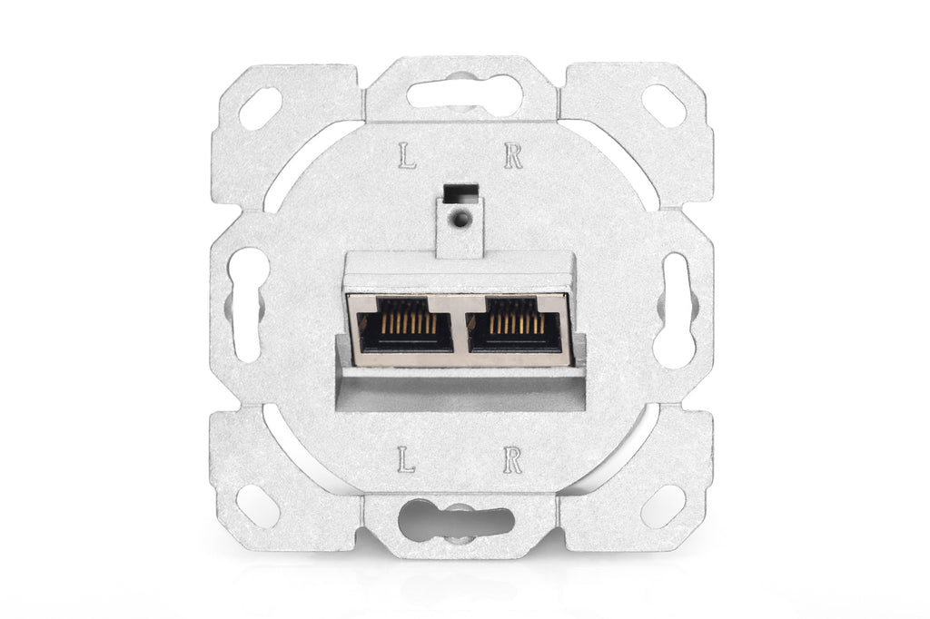 Digitus CAT 6, Clase E Toma de corriente RJ-45 Blanco