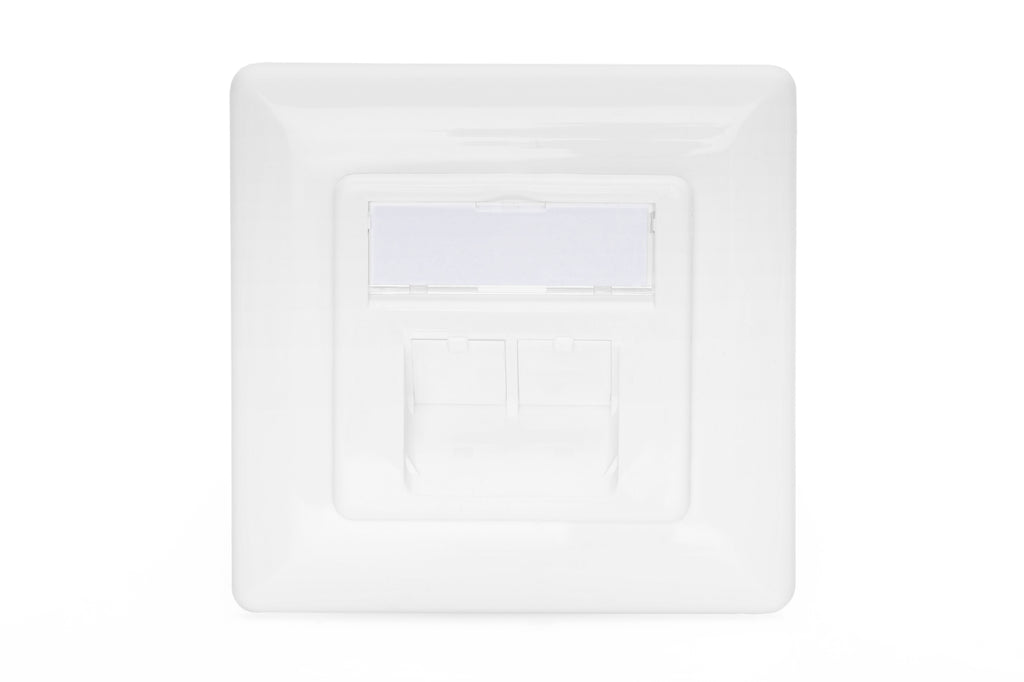 Digitus DN-9007-1 Toma de corriente 2 x RJ-45 Blanco
