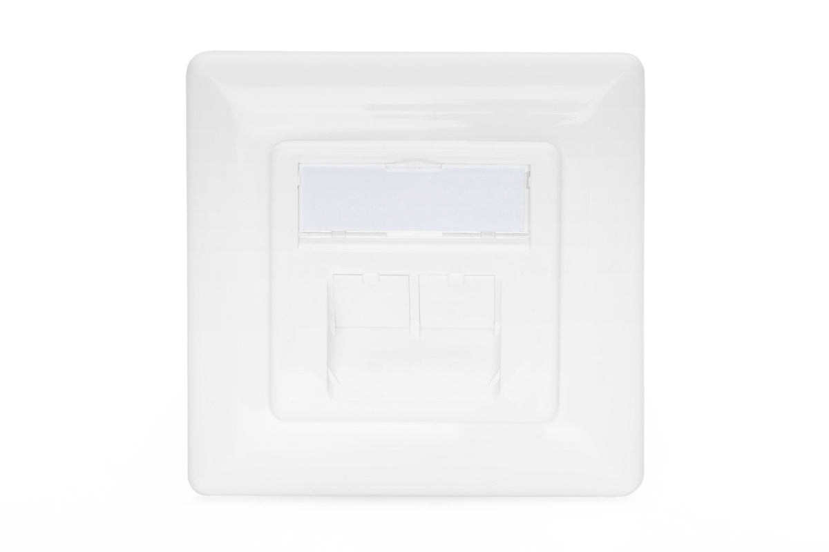 Digitus DN-9007-1 Toma de corriente 2 x RJ-45 Blanco